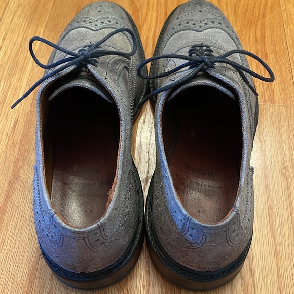 Allen Edmonds McTavish Wingtip Oxford Gray Leather Dress Shoe - Picture 4 of 11